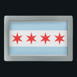 Gürtelschnalle mit Flagge von Chicago, Illinois-St<br><div class="desc">Mit diesem stilvollen Gürtelschnalle mit der Flagge Chicagos können Sie sich mit urbanem Flair ergänzen! Der Gürtelschnalle, der mit hochwertigen Materialien und mit viel Liebe zum Detail gestaltet wurde, präsentiert wunderschön das ikonische Design der Chicagoer Flagge - mit horizontalen blauen Streifen und vier roten Sternen auf weißem Hintergrund. Die aufwändigen...</div>