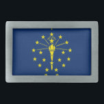 Gürtelschnalle mit Flagge von Indiana-Staat<br><div class="desc">Elegante Gürtelschnalle mit Flagge von Indiana. USA. Dieses Produkt sein kundengerechtes.</div>
