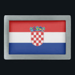 Gürtelschnalle mit Flagge von Kroatien<br><div class="desc">Elegante Gürtelschnalle mit Flagge von Kroatien. Dieses Produkt sein kundengerechtes.</div>