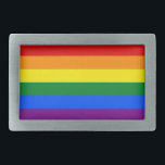 Gürtelschnalle mit LGBT-Rainbow-Flag<br><div class="desc">Eleganter Gürtel-Verschluss mit LGBT Rainbow Pride Flag. Dieses Produkt ist anpassbar.</div>