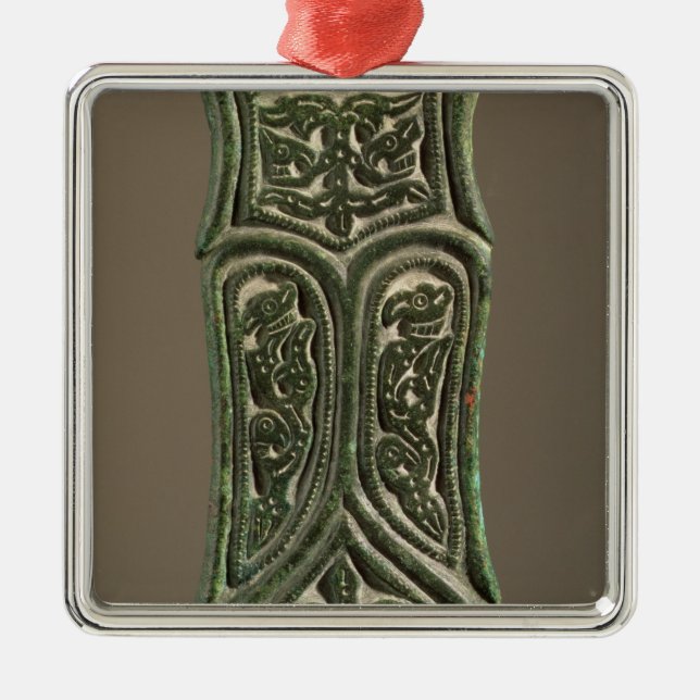 Gürtelschnalle Silbernes Ornament (Vorne)