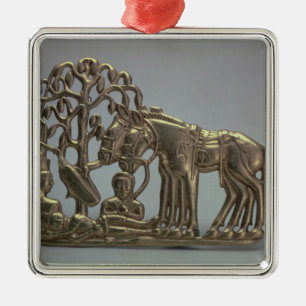 Gürtelschnalle, von der sibirischen Sammlung von Silbernes Ornament