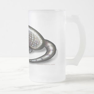 Gürteltier Mattglas Bierglas