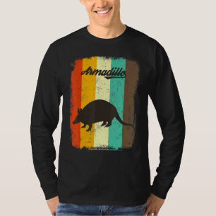 Gürteltier Retro 70er Jahre Vintage Tier Kunst T-Shirt