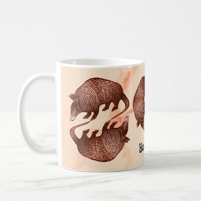 Gürteltier Yin Yang Kaffeetasse (Links)