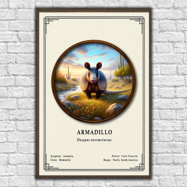 Gürteltier-Zoologie-Serie Poster (Von Creator hochgeladen)