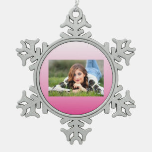 gürtnisch-minimalistisch staubige Rose Kirschblüte Schneeflocken Zinn-Ornament