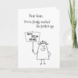 Guru Zelda Add a Name Funny Quote Geburtstag Karte