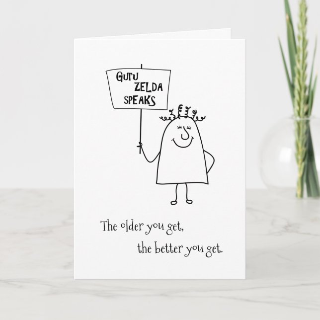 Guru Zelda Add Name Age Bunch of Birthday Gruß Karte (Vorderseite)