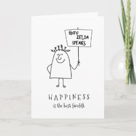 Guru Zelda Fügen Sie einen Namen Geburtstag Glückw Karte