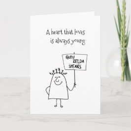 Guru Zelda spricht Spaß machen Jubiläum individual Karte