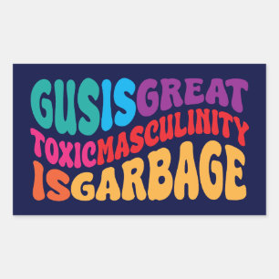 gus ist große toxische Männlichkeit giftig Rechteckiger Aufkleber