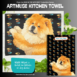 GUS red chow - ArtMuse Kitchen Towels Geschirrtuch