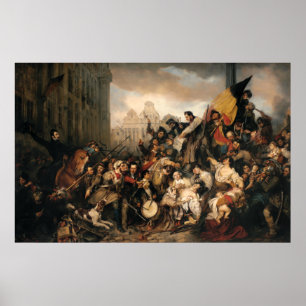 Gustaf Wappers-Episode der belgischen Revolution Poster
