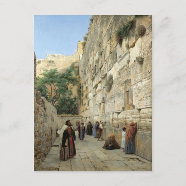 Gustav Bauernfeind : Die Western-Mauer in Jerusale Postkarte (Vorderseite)