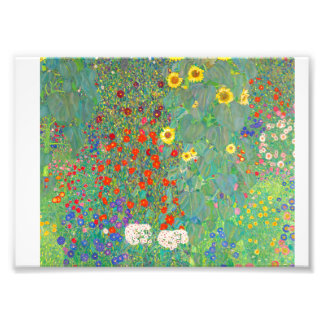 Gustav Klimt 1907, Bauerngarten mit Sonnenblumen. Fotodruck