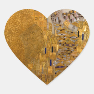 Gustav Klimt - Adele Bloch-Bauer I. Herz-Aufkleber