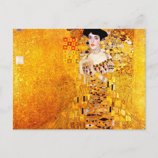 Gustav Klimt Adele Bloch-Bauer Vintager Jugendstil Postkarte (Vorderseite)