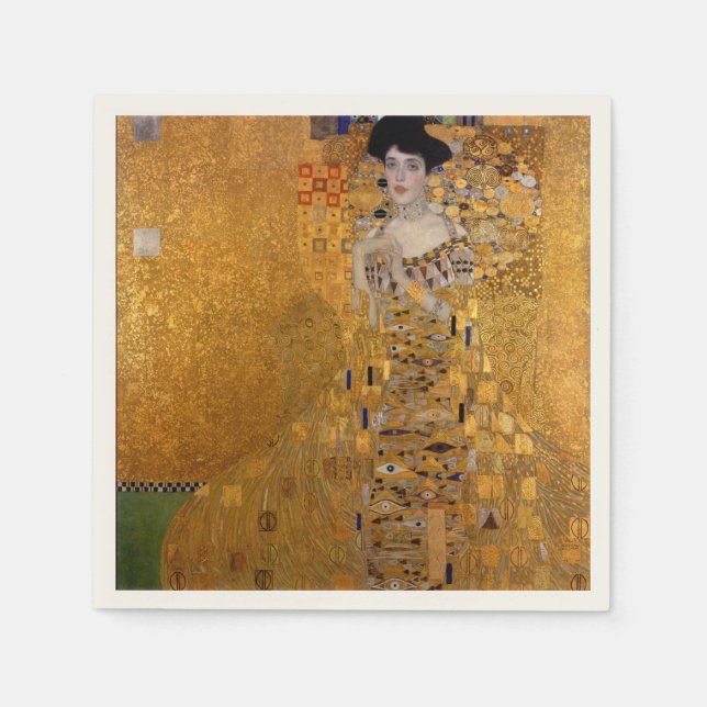Gustav Klimt,Adele,Jugendstil,Deko,Gold,Gemälde Serviette (Vorderseite)