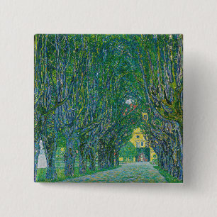 Gustav Klimt - Allee im Park Schloss Kammer Button