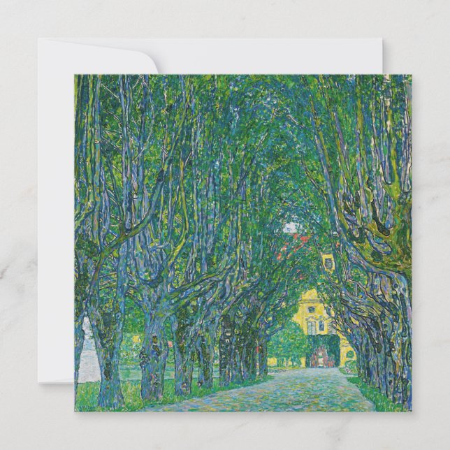 Gustav Klimt - Allee im Park Schloss Kammer Einladung (Vorderseite)