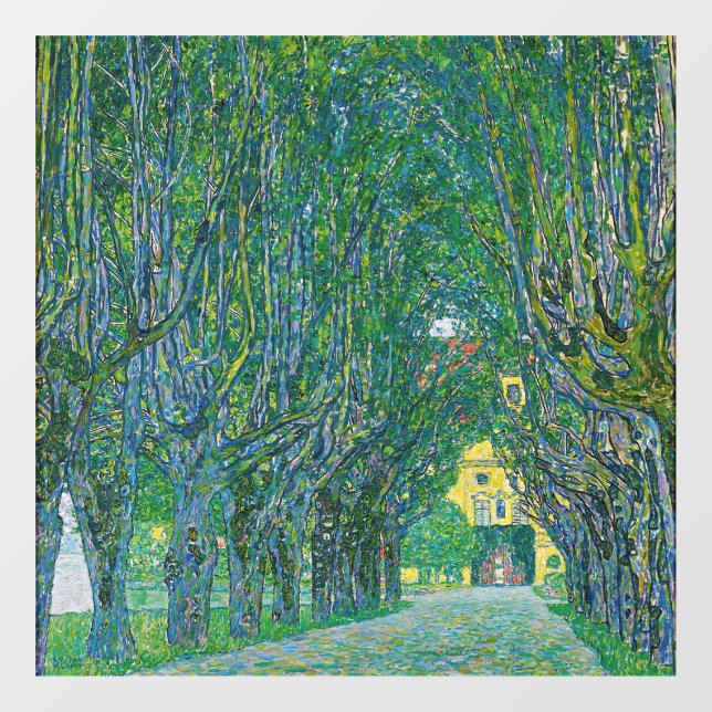 Gustav Klimt - Allee im Park Schloss Kammer Fensteraufkleber (Blatt)