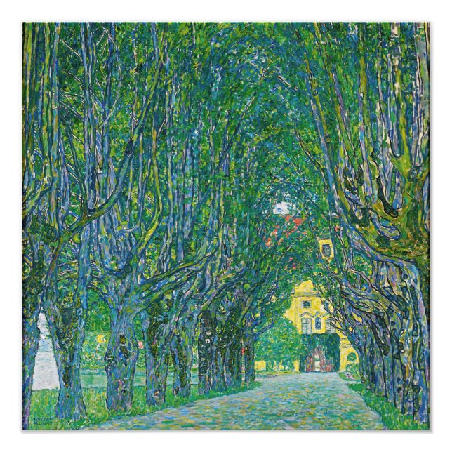 Gustav Klimt - Allee im Park Schloss Kammer Fotodruck (Vorne)
