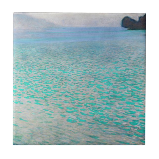 Gustav Klimt - Am Attersee Fliese (Vorderseite)