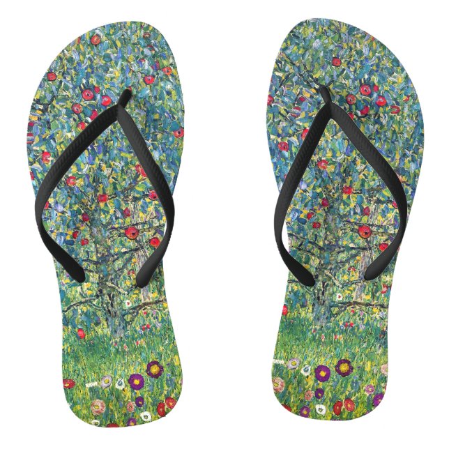 Gustav Klimt - Apfelbaum Flip Flops (Fußbett)