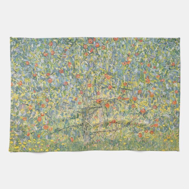 Gustav Klimt Apfelbaum Geschirrtuch (Horizontal)