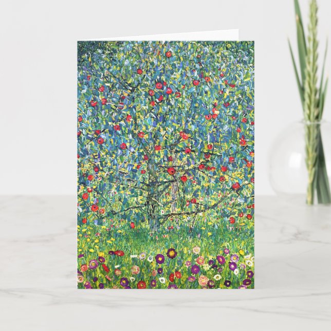 Gustav Klimt: Apfelbaum Karte (Vorderseite)