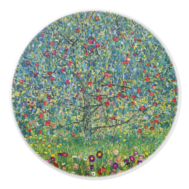 Gustav Klimt - Apfelbaum Keramikknauf (Vorderseite)