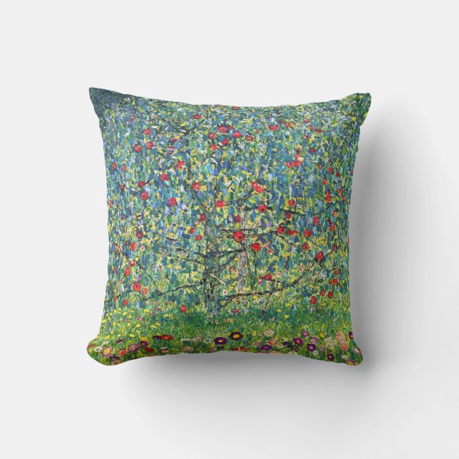 Gustav Klimt: Apfelbaum Kissen (Vorderseite)