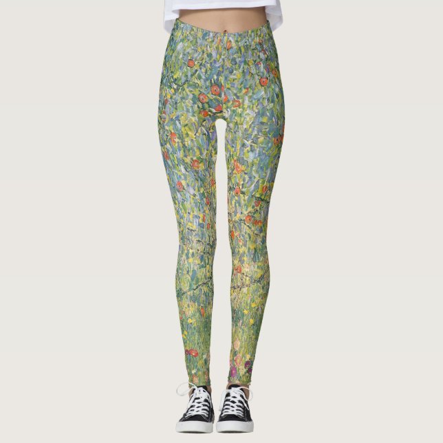 Gustav Klimt Apfelbaum Leggings (Vorderseite)