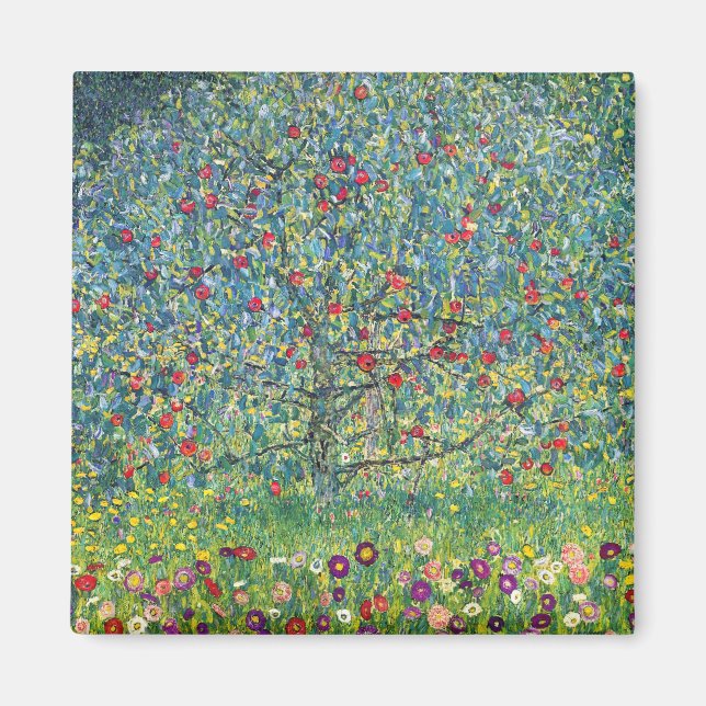 Gustav Klimt - Apfelbaum Magnet (Vorne)