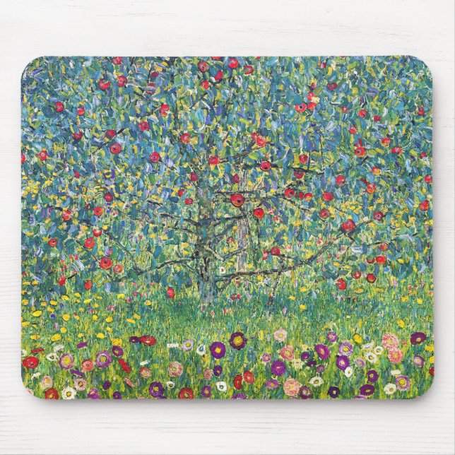 Gustav Klimt - Apfelbaum Mousepad (Vorne)