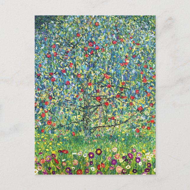 Gustav Klimt: Apfelbaum Postkarte (Vorderseite)