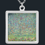 Gustav Klimt - Apfelbaum Versilberte Kette<br><div class="desc">Apfelbaum I - Gustav Klimt,  Öl auf Leinwand,  1907</div>