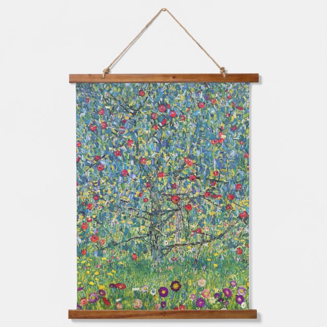 Gustav Klimt - Apfelbaum Wandteppich Mit Holzrahmen (Vorderseite)