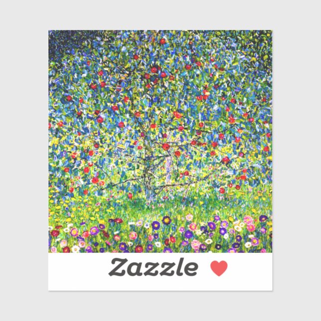 Gustav Klimt Apple Tree Aufkleber (Blatt)