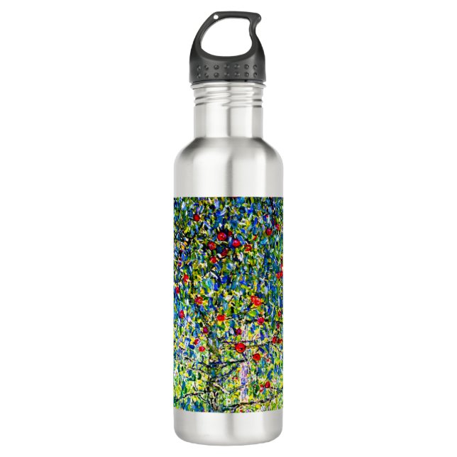 Gustav Klimt Apple Tree Edelstahlflasche (Vorderseite)