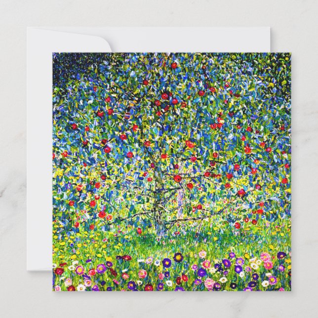 Gustav Klimt Apple Tree Einladung (Vorderseite)