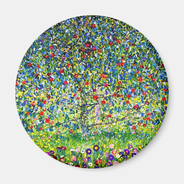 Gustav Klimt Apple Tree Magnet (Vorne)