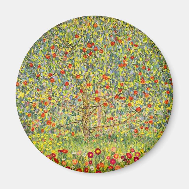 Gustav Klimt Apple Tree Magnet (Vorne)