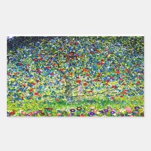 Gustav Klimt Apple Tree Rechteckiger Aufkleber