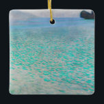 Gustav Klimt - Attersee Keramikornament<br><div class="desc">Attersee - Gustav Klimt, Öl auf Leinwand, 1910</div>