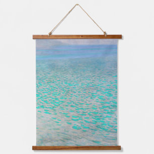 Gustav Klimt - Attersee Wandteppich Mit Holzrahmen