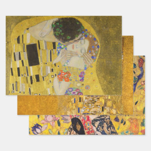 Gustav Klimt - Auswahl von Meisterwerken im Portra Geschenkpapier Set