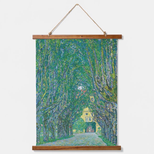 Gustav Klimt: Avenue of Schloss Kammer Park Wandteppich Mit Holzrahmen (Vorderseite)