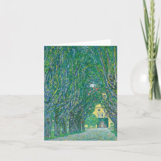 Gustav Klimt Avenue Schloss Kramer Park Notecard (Vorderseite)